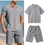 Conjunto El Mérida – Polo + Bermuda de Lino Premium para Caballero